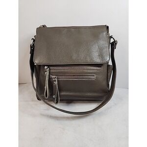 Great American Leather Works Brown Leather Purse With Multiple Pockets 10" X 11"